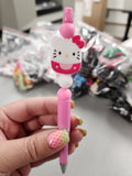 Squash Kitty Silicone Beaded Pen or Keychain