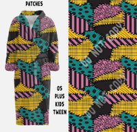 HOUSE ROBES- PATCHES- KIDS S (SIZE 6-8)