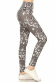 GREY FLORAL PREMIUM LEGGINGS